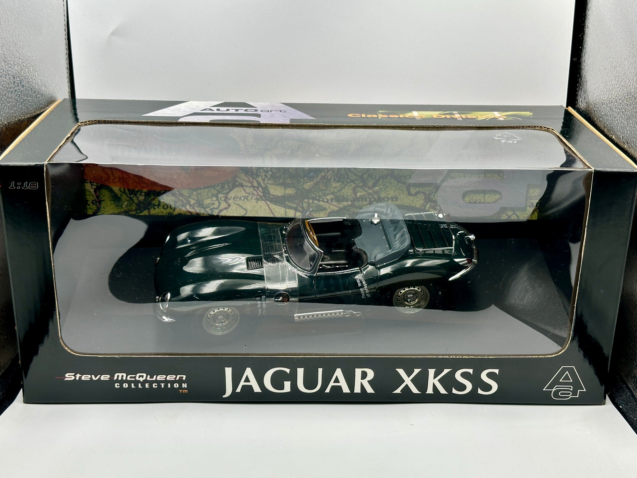 1:18 1956 Jaguar XK SS -- Green -- Steve McQueen -- AUTOart 73519