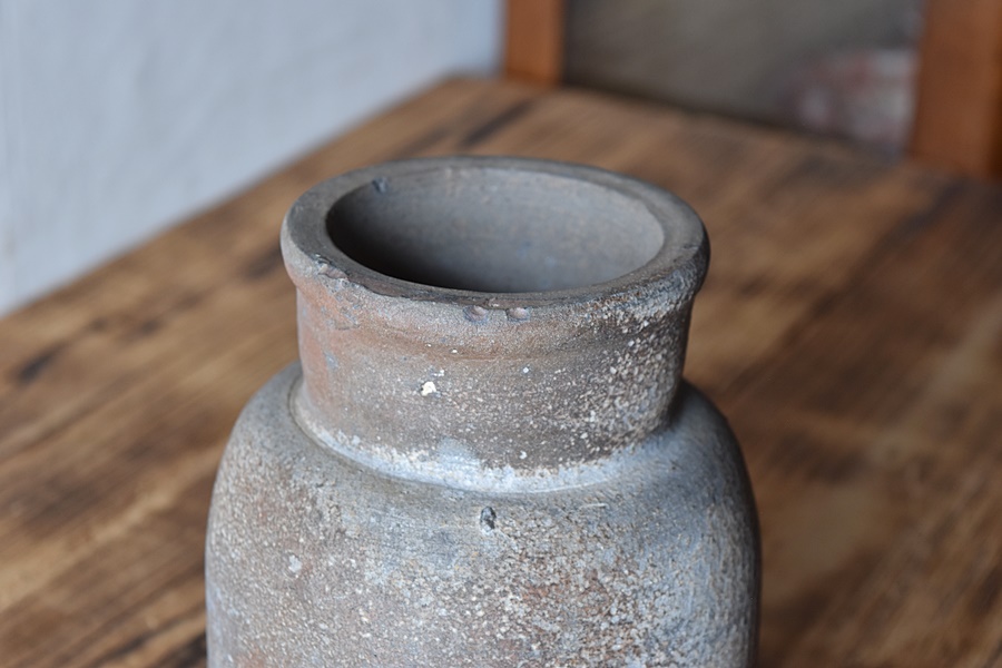 南蛮 焼き締め 壺 その三 古民芸 花瓶 花生け 土器 - 生活骨董と古布の