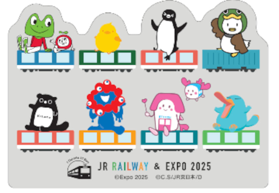 JR 7社キャラクター×ミャクミャク、万博限定ピンバッジセットなど10