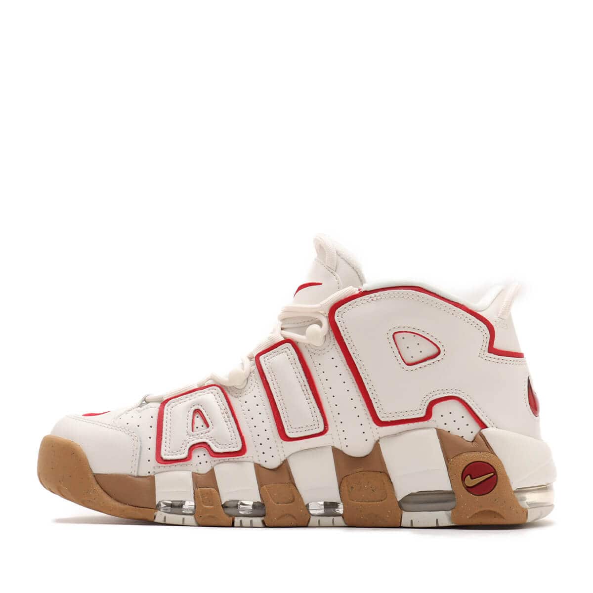 NIKE W AIR MORE UPTEMPO PHANTOM/GYM RED-GUM LIGHT BROWN-CLEAR