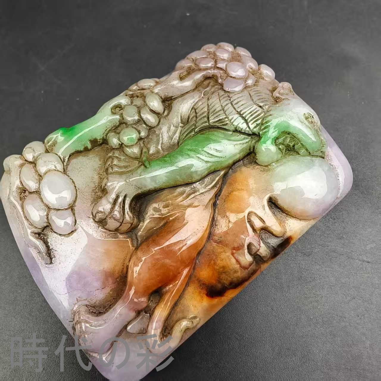 清時代 和田玉 天鵝 玉牌 中国古玉 彫刻 お守り 古美術 骨董 C1A208 清