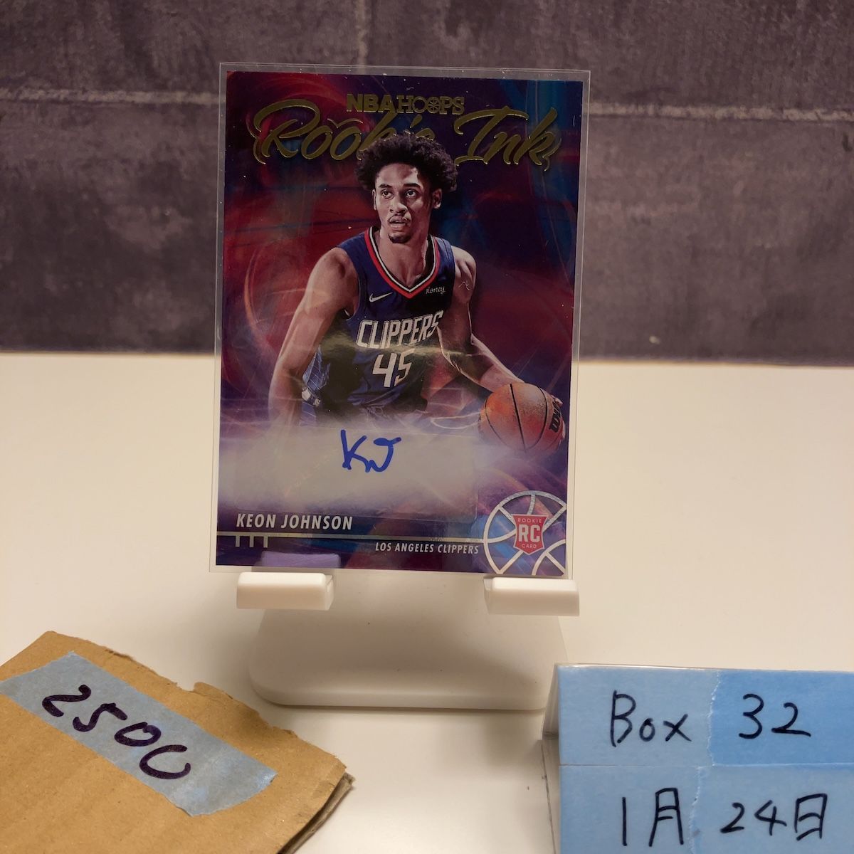 2021 Panini Keon Johnson 直筆サインカード Los Angeles Clippers NBA