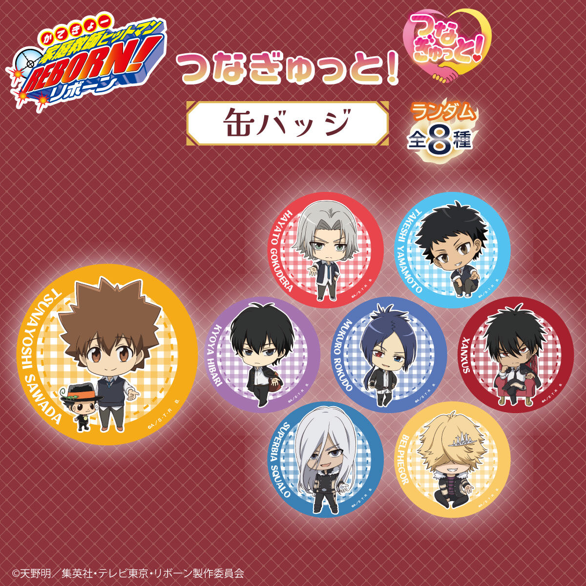 ハピクロ！】家庭教師ヒットマンREBORN！ つなぎゅっと！缶バッジ