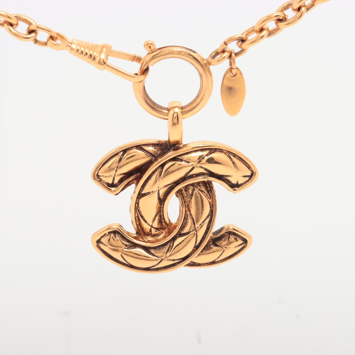 CHANEL シャネル ココマーク マトラッセ 3856 ネックレス GP ゴールド