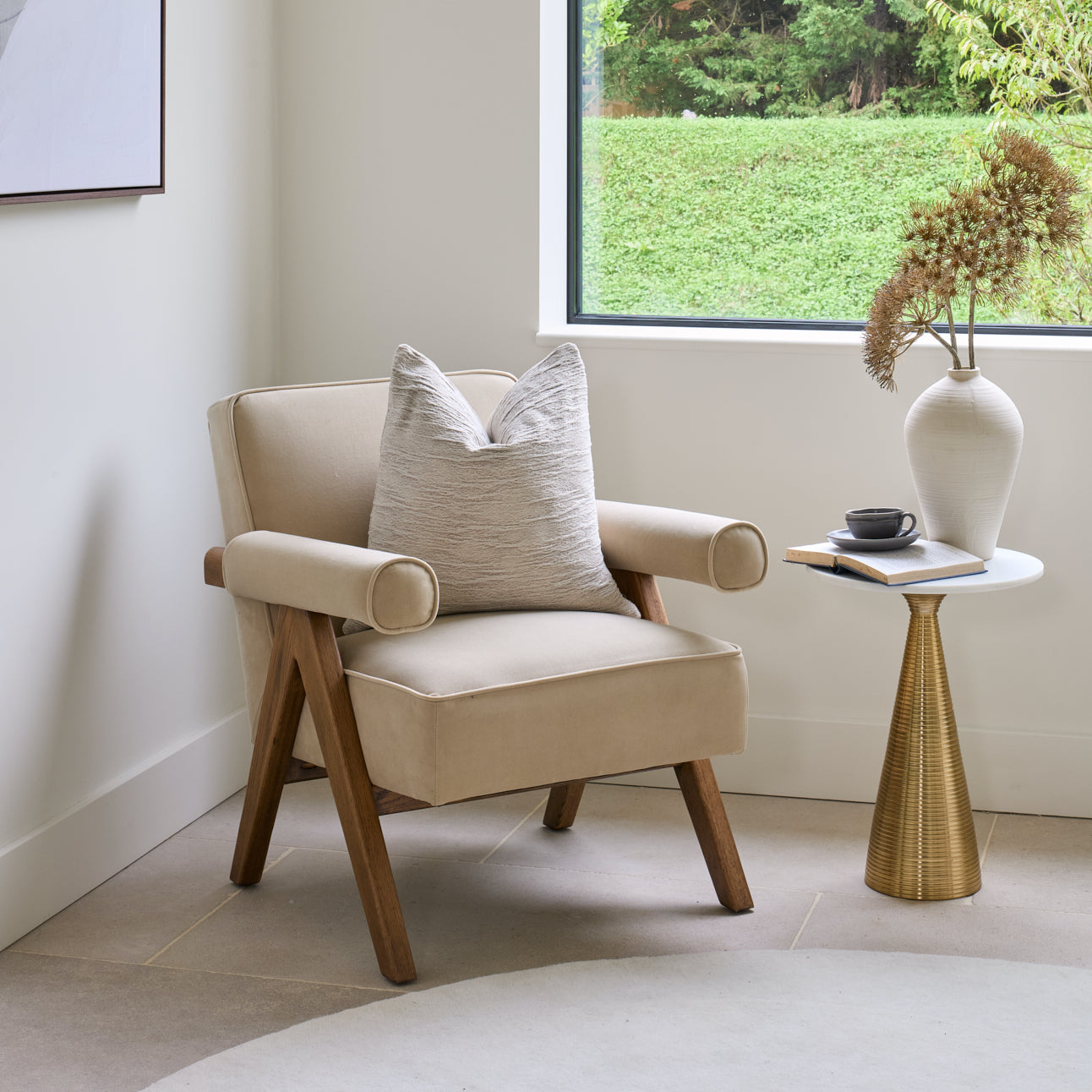 Whistle Feature Chair | 77 Wide, Mid-Century Velvet – Burbeck At Home