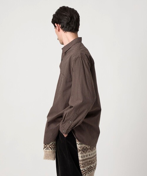 セール】＜Steven Alan＞ ポプリン グラフチェック レギュラーカラー