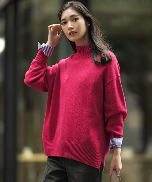 カシミヤブレンド ハイネック ニット（ニット/セーター）｜23区 S