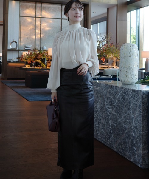 ジョーゼットフレアブラウス（シャツ/ブラウス）｜anuans（ア