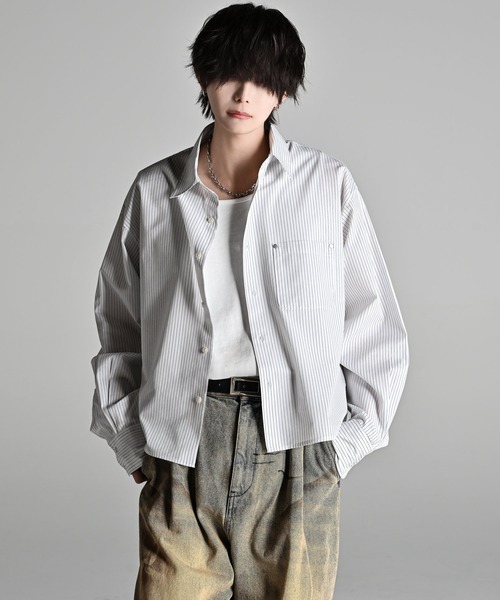ADRER（アドラー）の「Cropped Regular Collar Silhouette Shirt