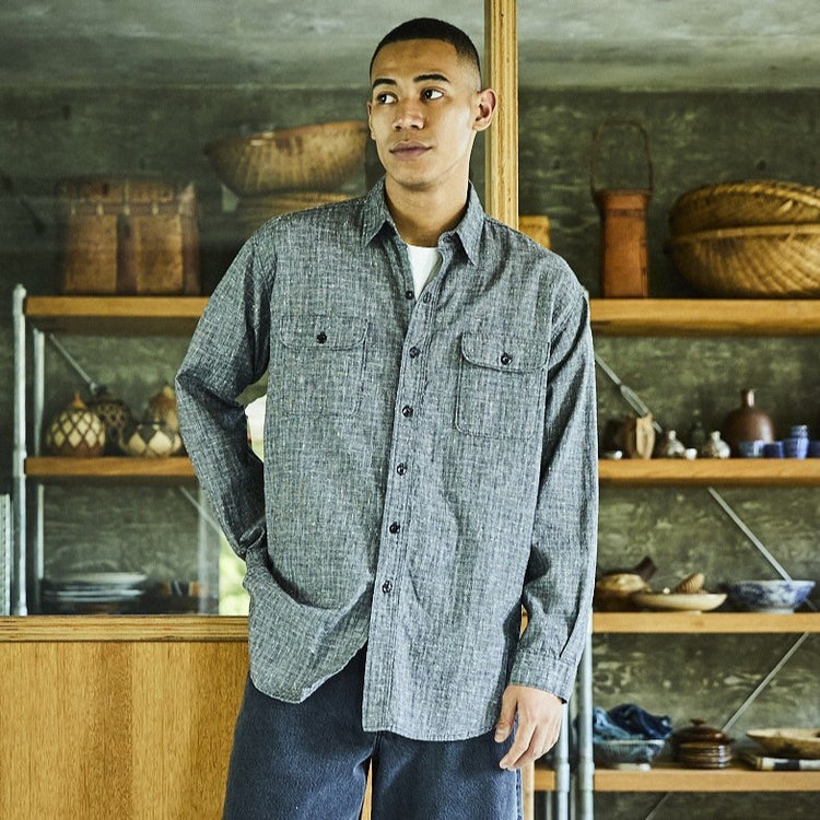 orslow / RELAX FIT WORK SHIRT BLACK CHECK – CASDAY / キャスデイ