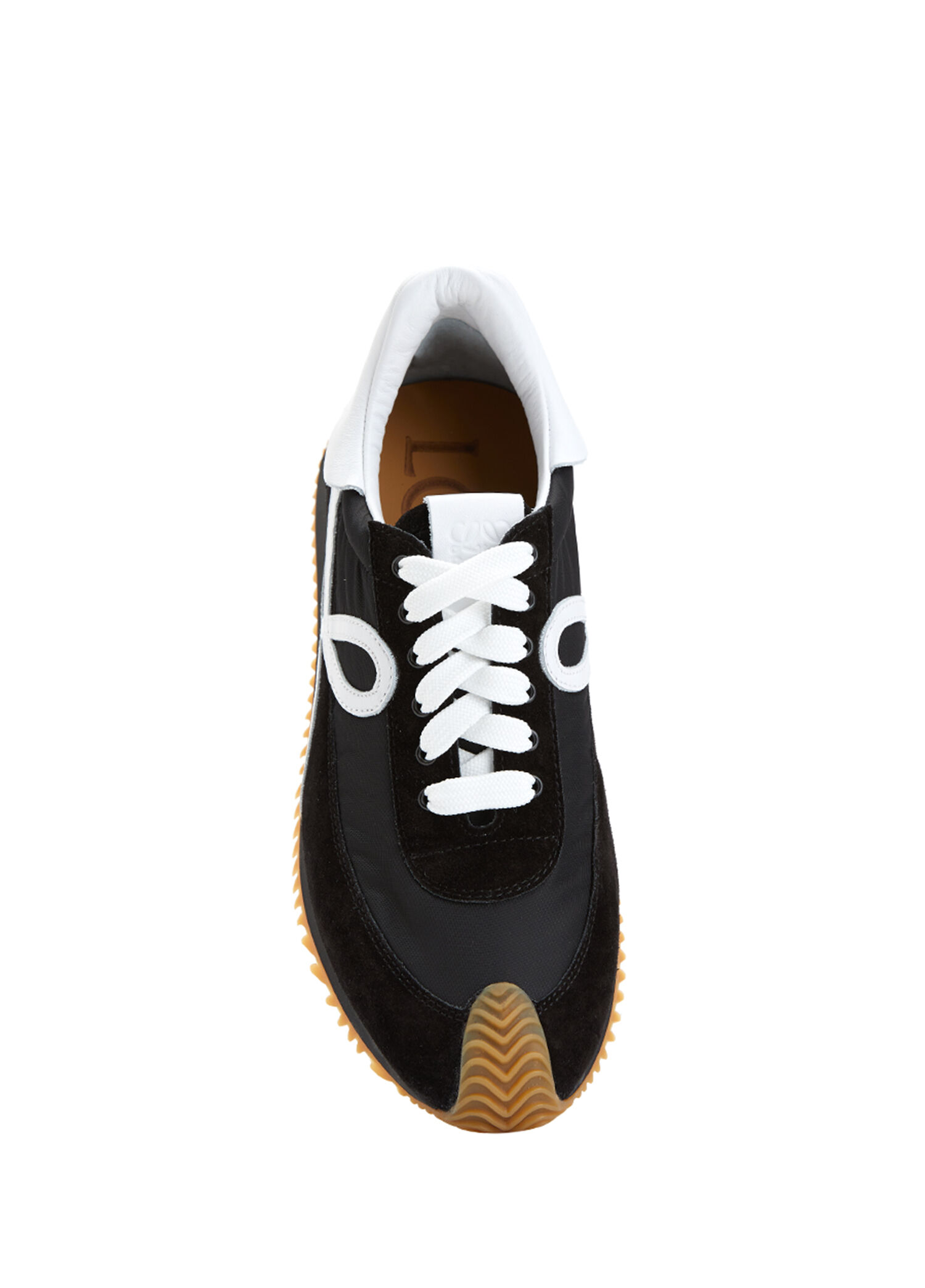 Loewe Siyah-Beyaz Kadın Flow Runner Siyah Beyaz Kadın Deri Sneaker