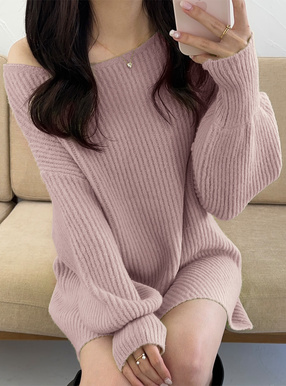 ボリュームスリーブニットミニワンピース[rut979] | レディース