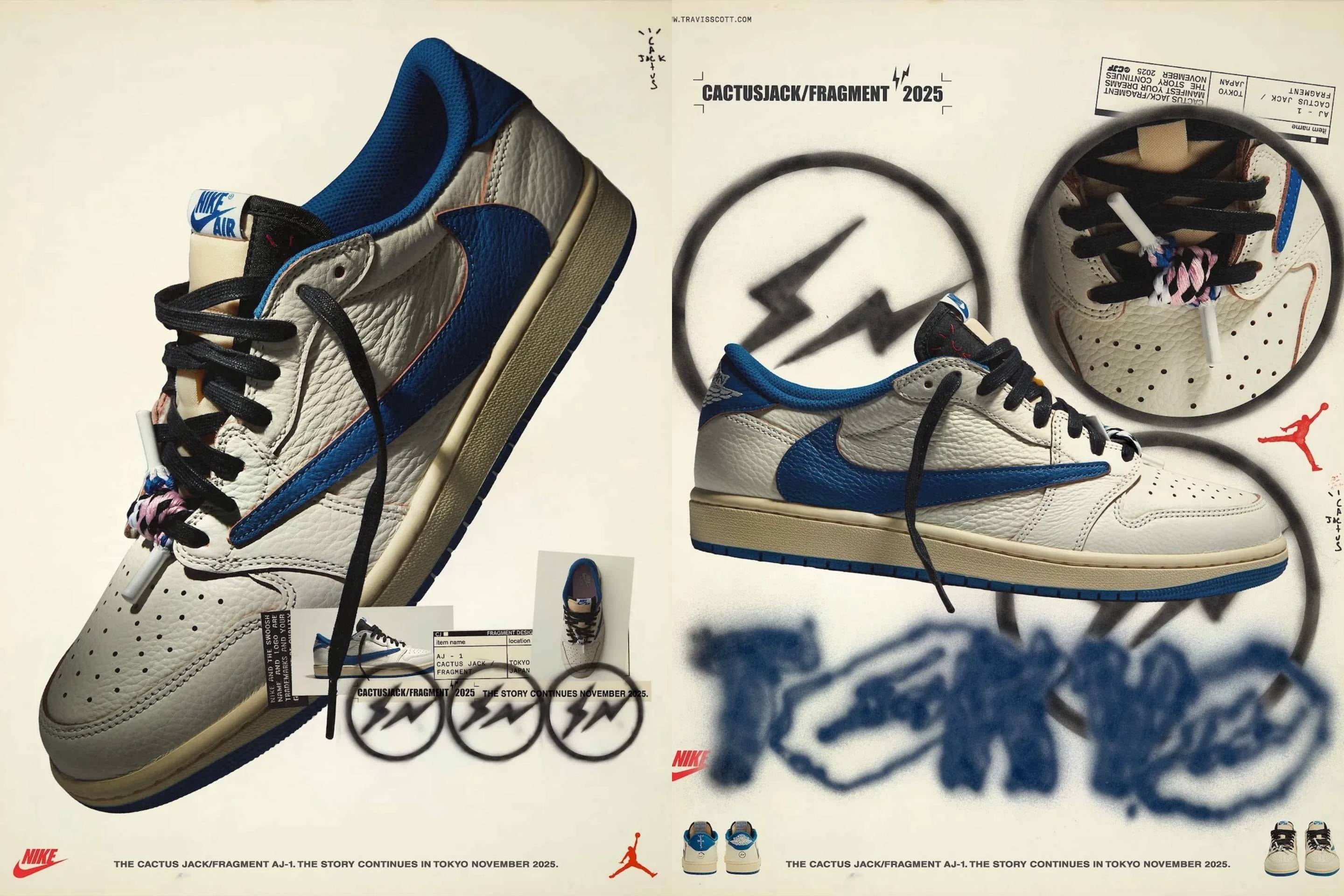 11/7・11/12発売｜Travis Scott × Fragment design × Nike Air Jordan