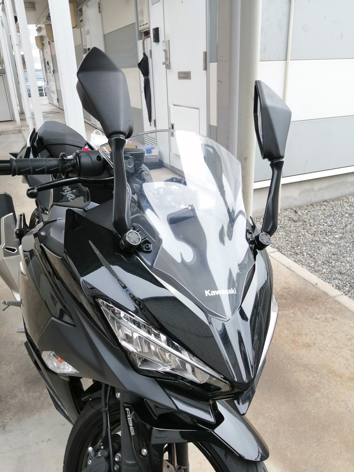 ショートミラーへ（カワサキ Ninja400）by らどきち - みんカラ