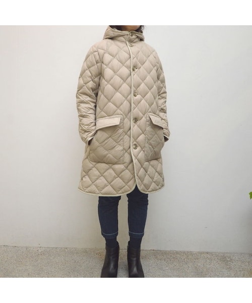 Gymphlex ハンドキルトダウンフードコート ネイビー ゆったりめ 14