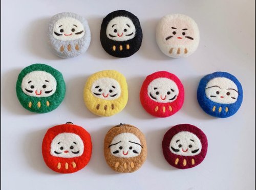 台湾 だるま 福の神 スマートキーケース ネックストラップ・ハンド