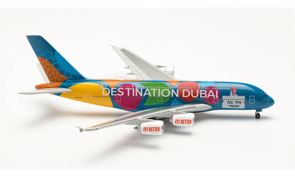 536905 Herpa Emirates / エミレーツ航空 A380 A6-EOT Destination