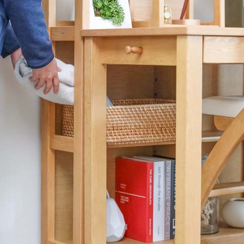 各地の名工房 Hamamoto kogei 浜本工芸 No.28 書棚 国産家具 無垢