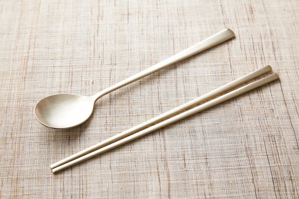 韓国 ステンレス【シルバー】スッカラ＆チョッカラ （お箸＆スプーン