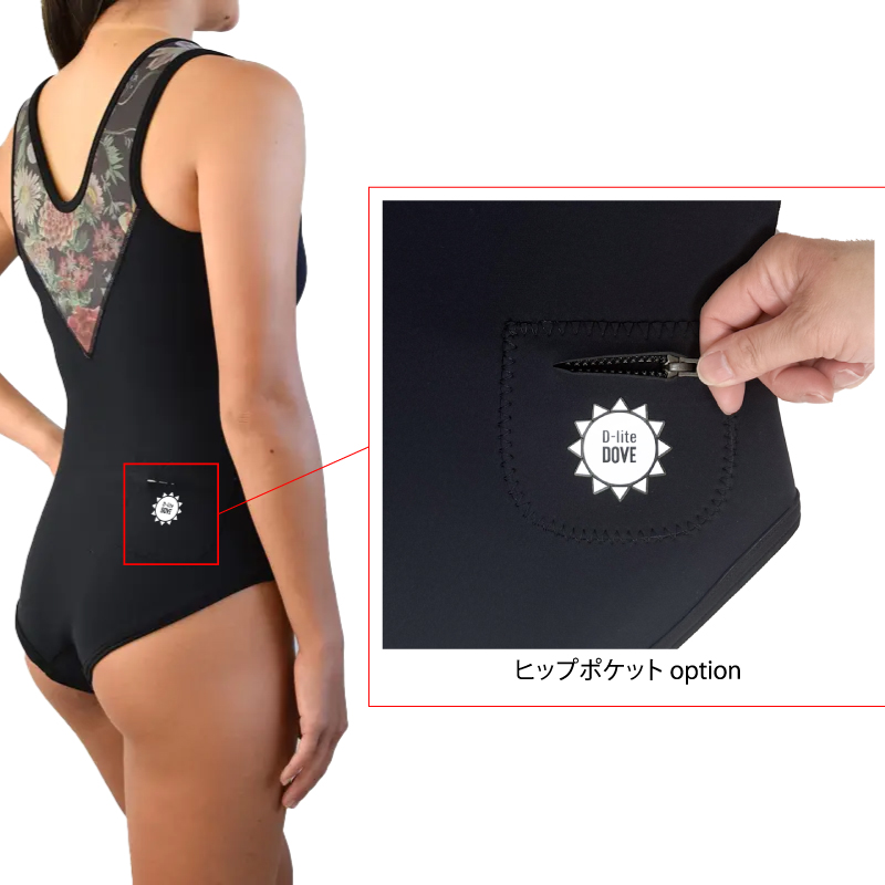 D-lite スイムジョン｜ハイレグ／BTN（1mm) [ 国産高級ウェットスーツ