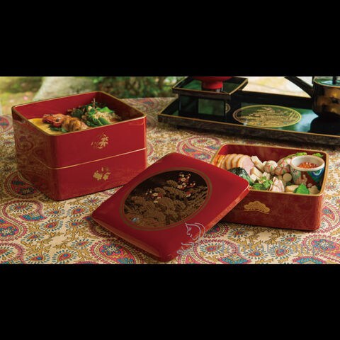 dショッピング |都三段重 松竹梅 黒 5寸 ( 退職祝い 定年 おせち