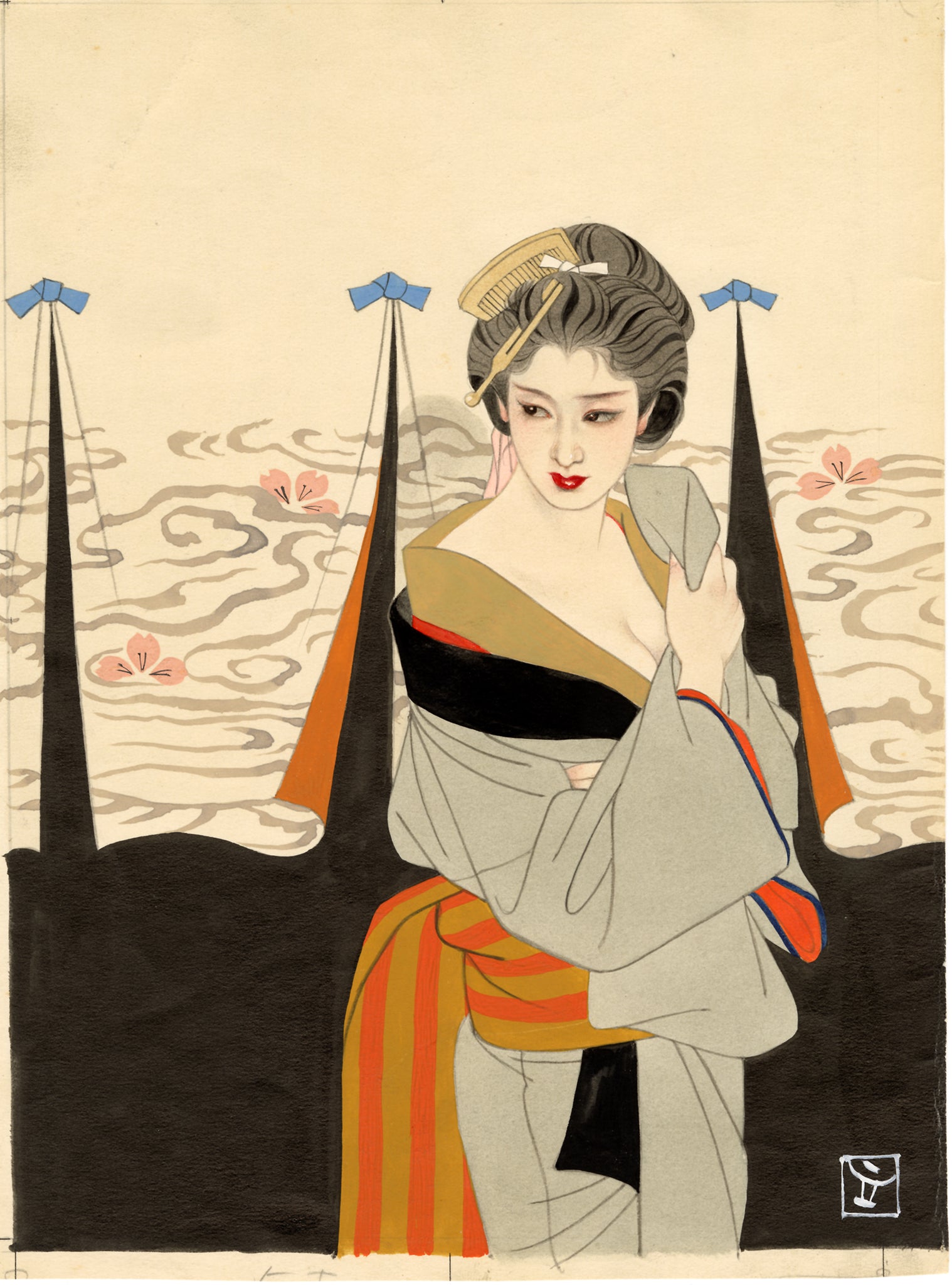 志村立美：日本の雑誌の表紙の絵（販売） – Egenolf Gallery Japanese