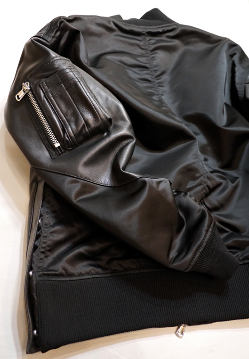 JACKROSE（ジャックローズ） ラムレザー切り替えMA-1ジャケット