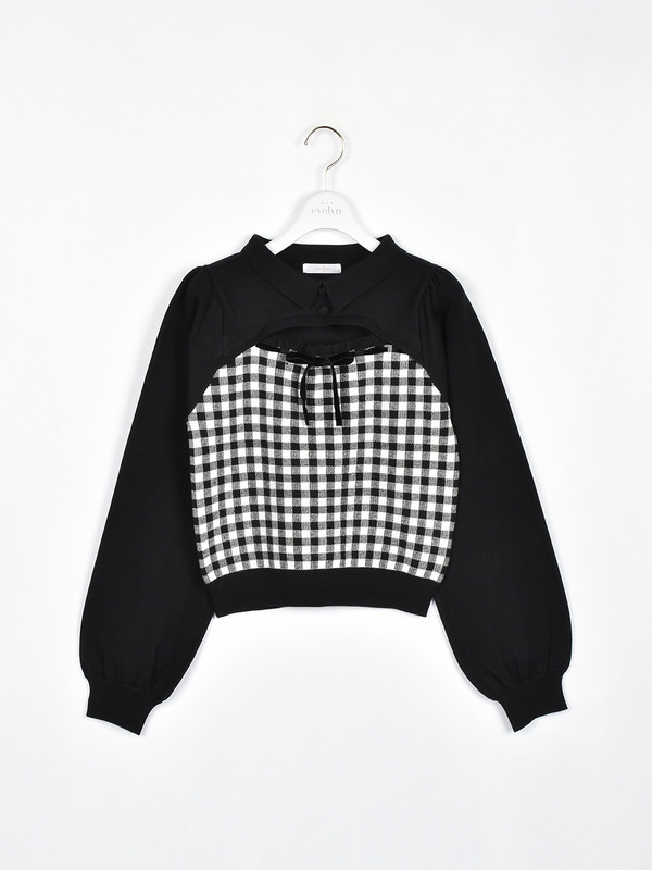 チェック襟ニット｜evelyn（エブリン）公式通販サイト