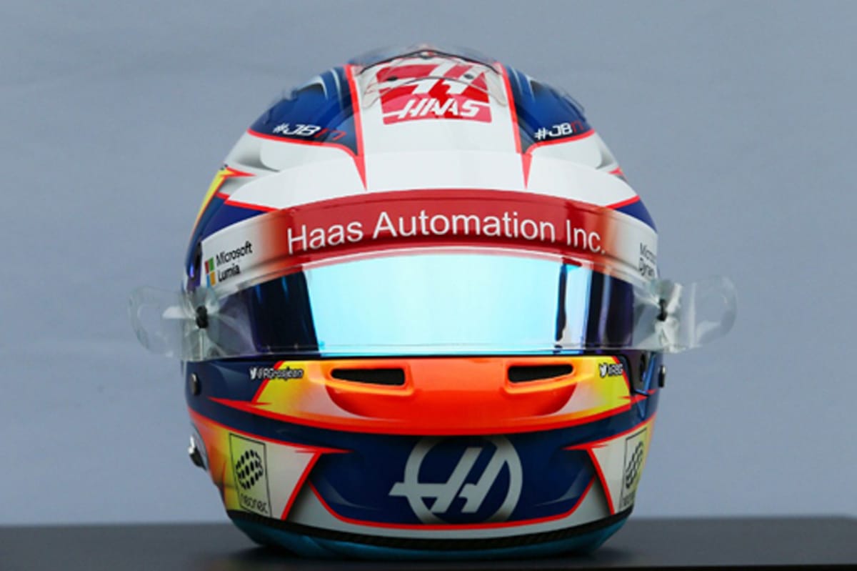 ロマン・グロージャン F1ヘルメット （2017年） 【 F1-Gate .com 】