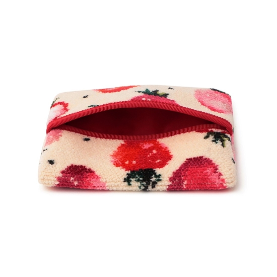 ストロベリードット ティッシュポーチ L/STD-253012(アイボリー