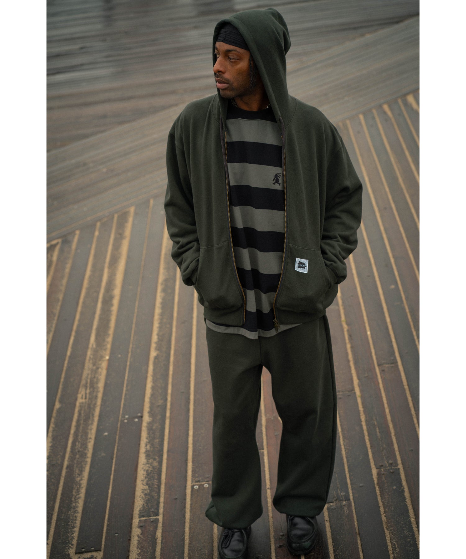 Sweat Zip Hoodie - LQQK Studio (ルックスタジオ) - tops (トップス