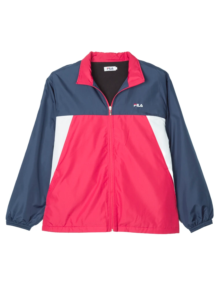 ターコイズ 【FILA(フィラ)】裏フリースウィンドジャケット
