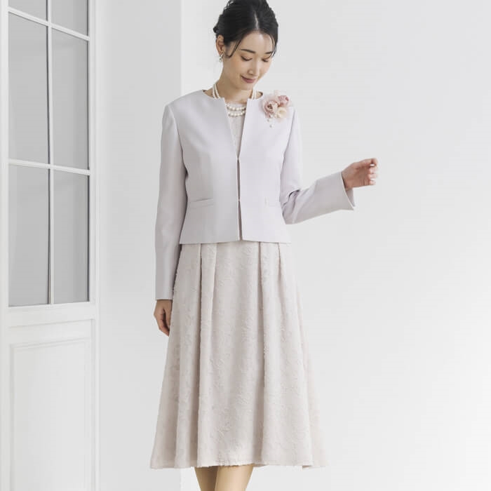 洗える｜カットジャカードのセレモニースーツ 9号・ピンク｜東京