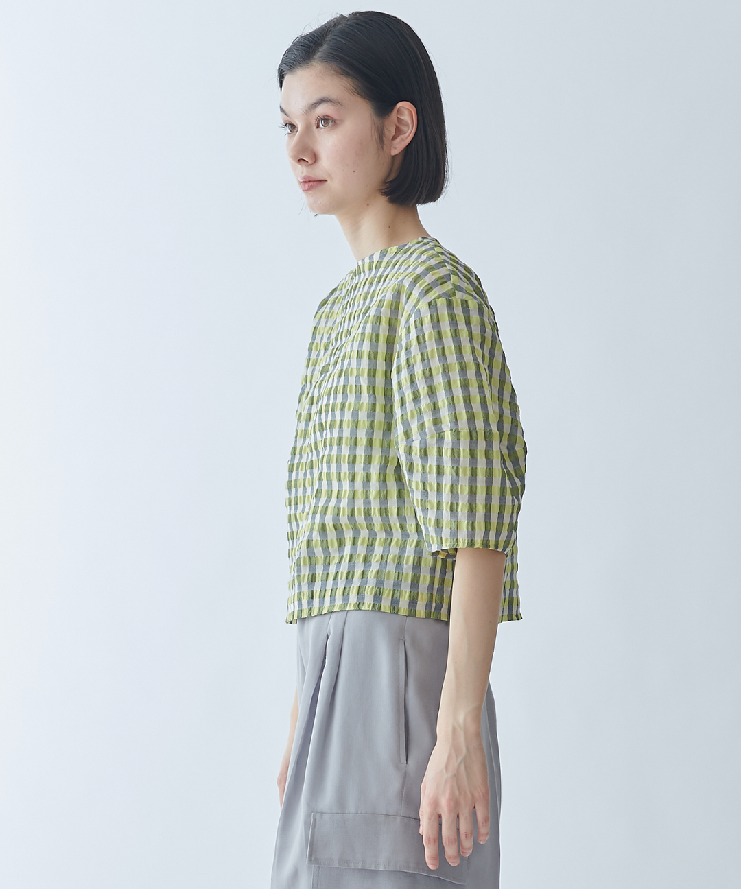 ギンガムチェックブラウス – FACE SANS FARD