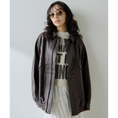 Whim Gazette(ウィム ガゼット)の【GEMINI】レザーブルゾン通販