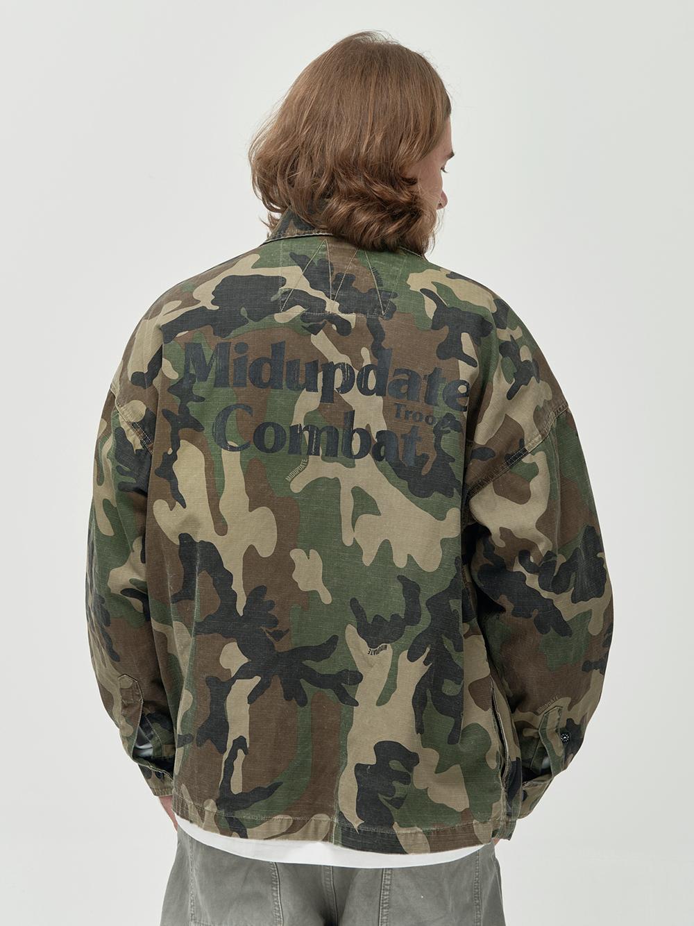 迷彩ワークジャケット 戦闘服風 ミリタリージャケット メンズ