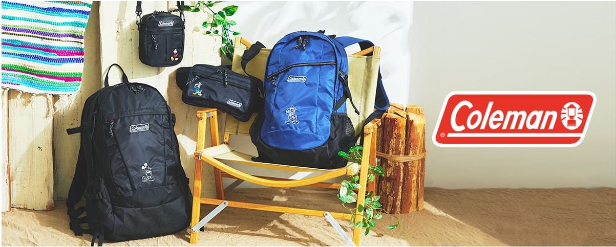 ミッキーマウスの刺繍入り♪コールマン(Coleman)の可愛らしいバック