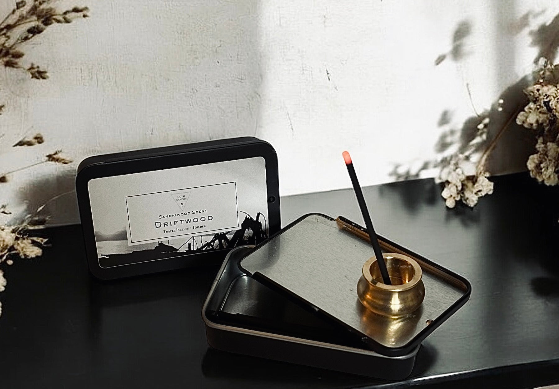 Mini Travel Incense Kit Sandalwood Low Smoke Fast Burning Incense