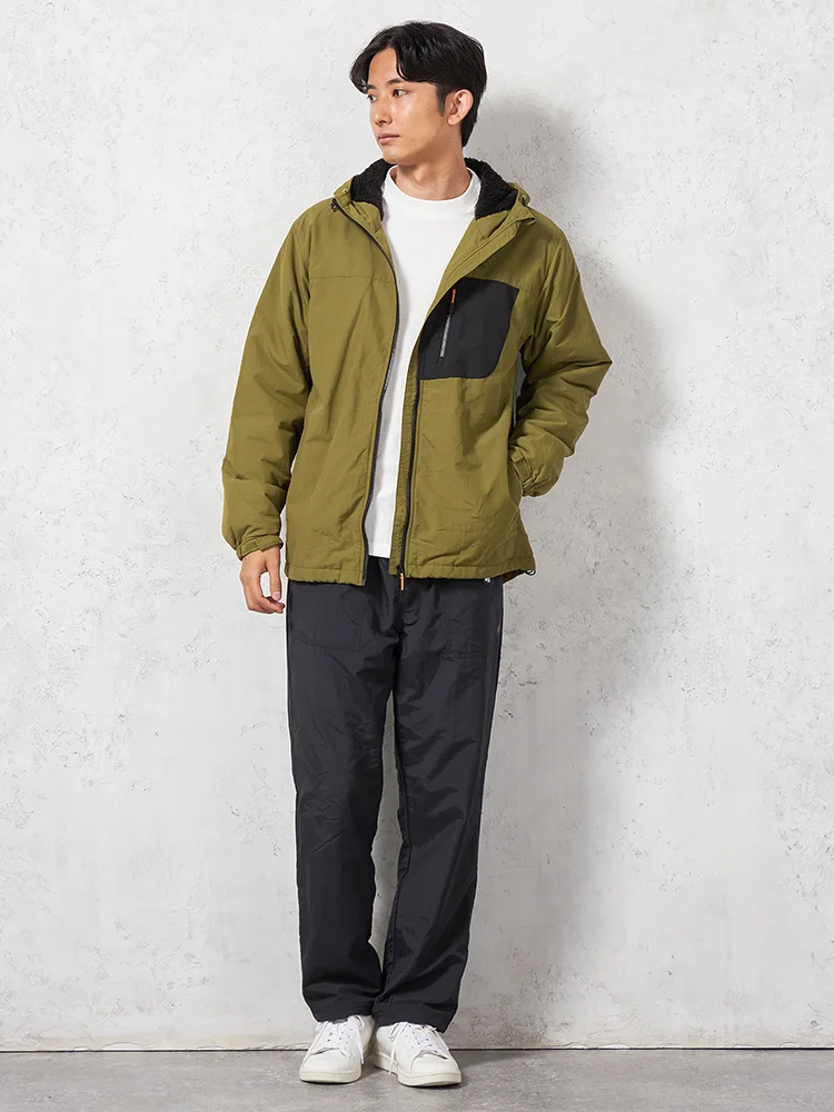 ブラック 【LOGOS-ロゴス-】 裏フリースパーカー 撥水加工 カジュアル