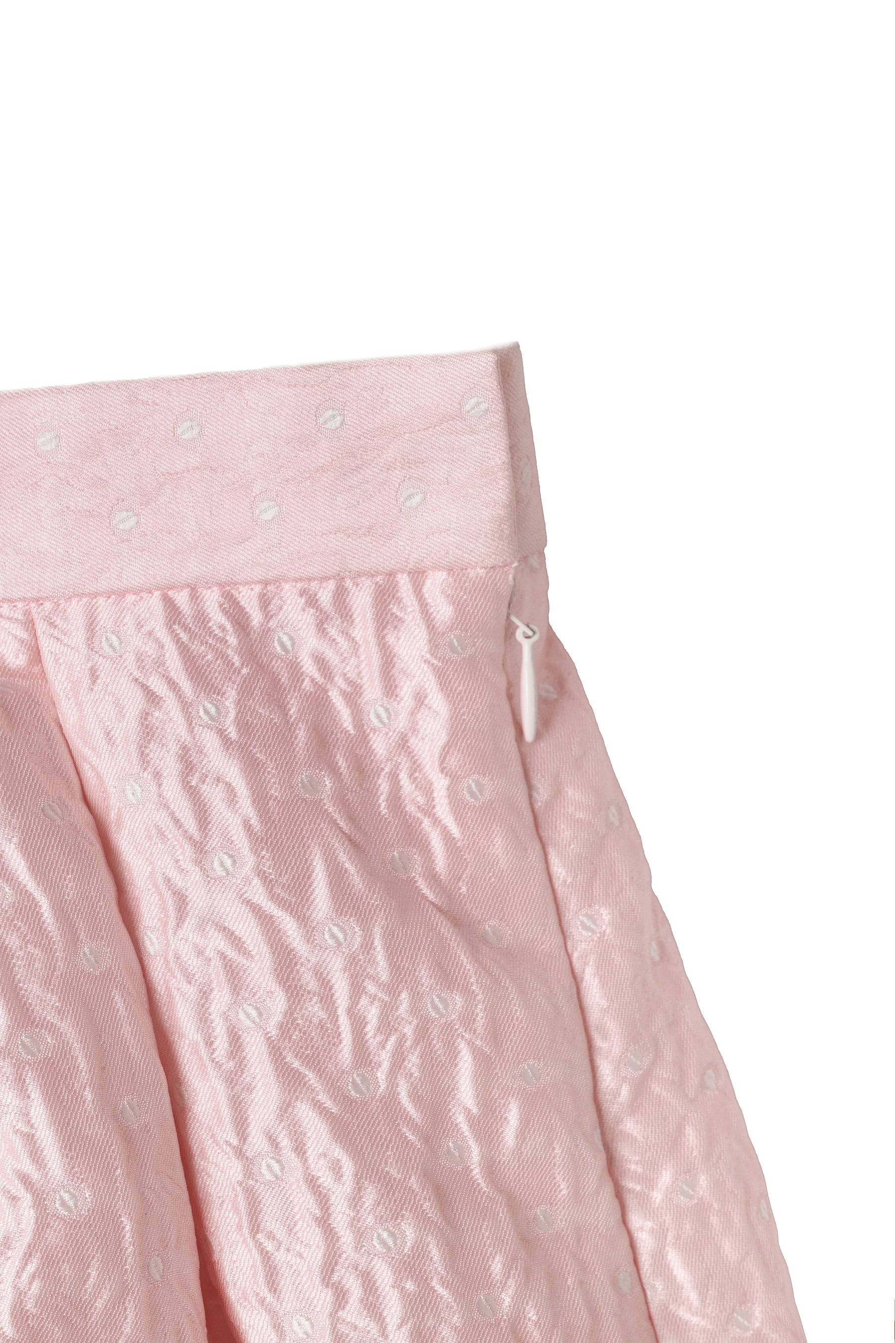 Dot Jacquard Flared Skirt