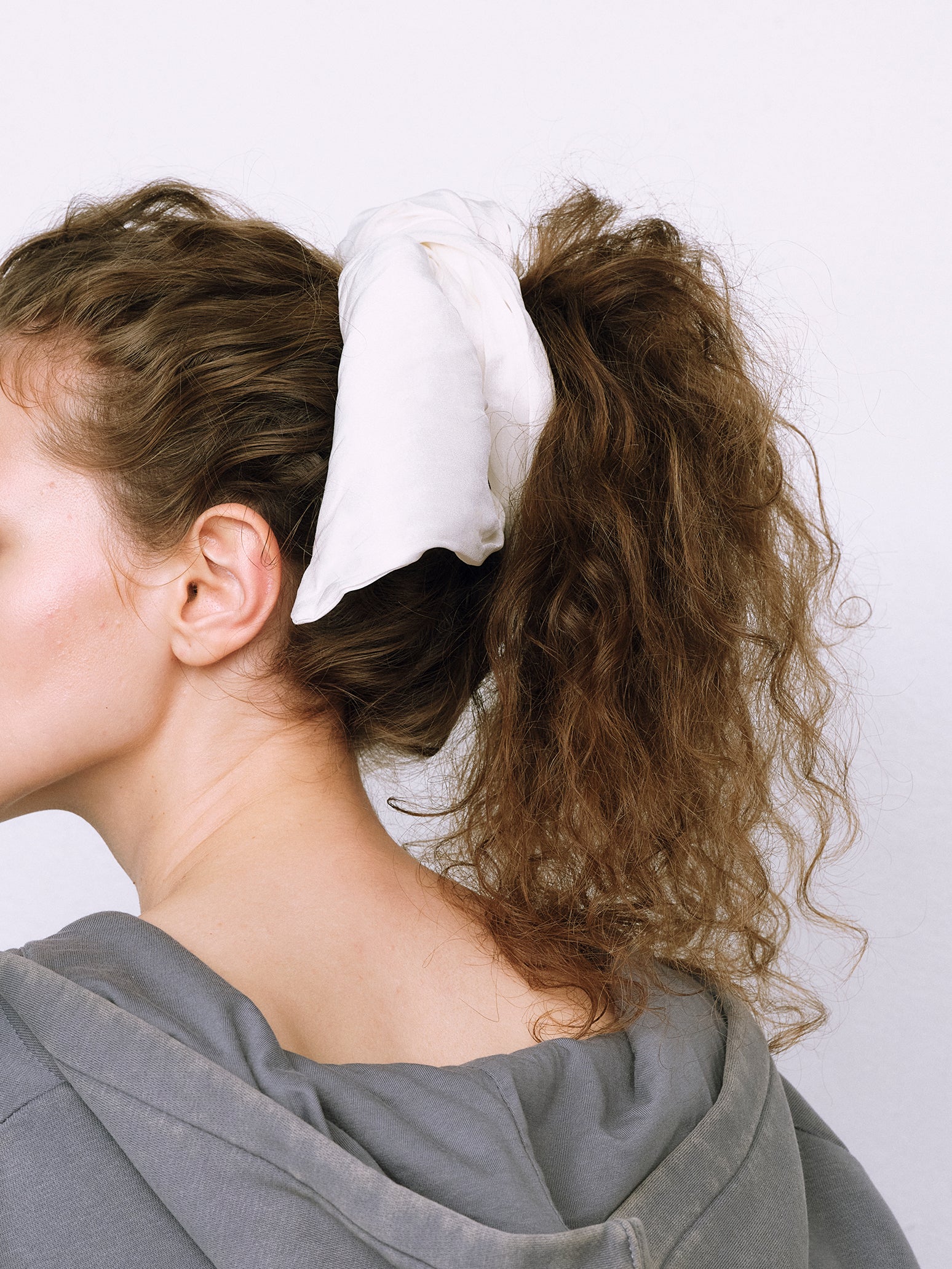Silk Square Large Scrunchie – heyep