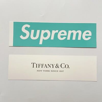 SUPREME FW21 TIFFANY & CO. BOX LOGO STICKER | eBay