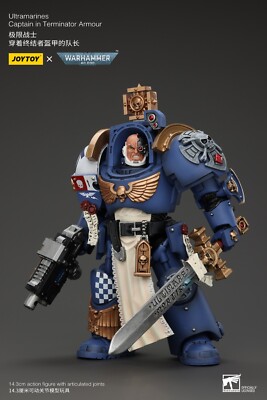 1/18 JOYTOY X Warhammer 40k Ultramarines Captain in Terminator
