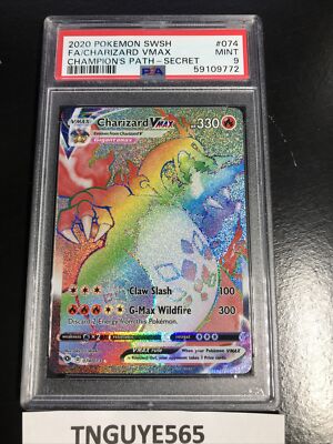 Charizard VMAX [074/073] Rainbow Secret Rare, Champion's Path PSA