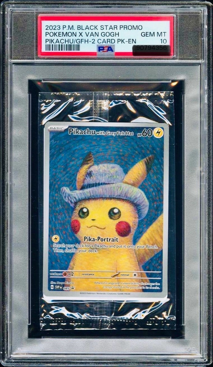 PSA 10 SEALED VAN GOGH PIKACHU WITH GREY FELT HAT SVPen 085 PROMO