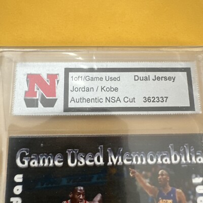 Kobe Bryant / Michael Jordan Dual Game Used Jersey NSA LE Duel