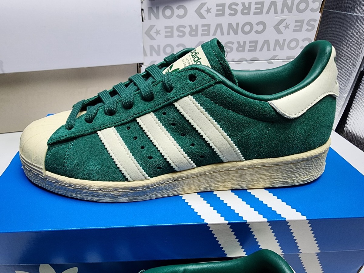 adidas Originals Superstar 82 Green Off White US 7 Suede Leather