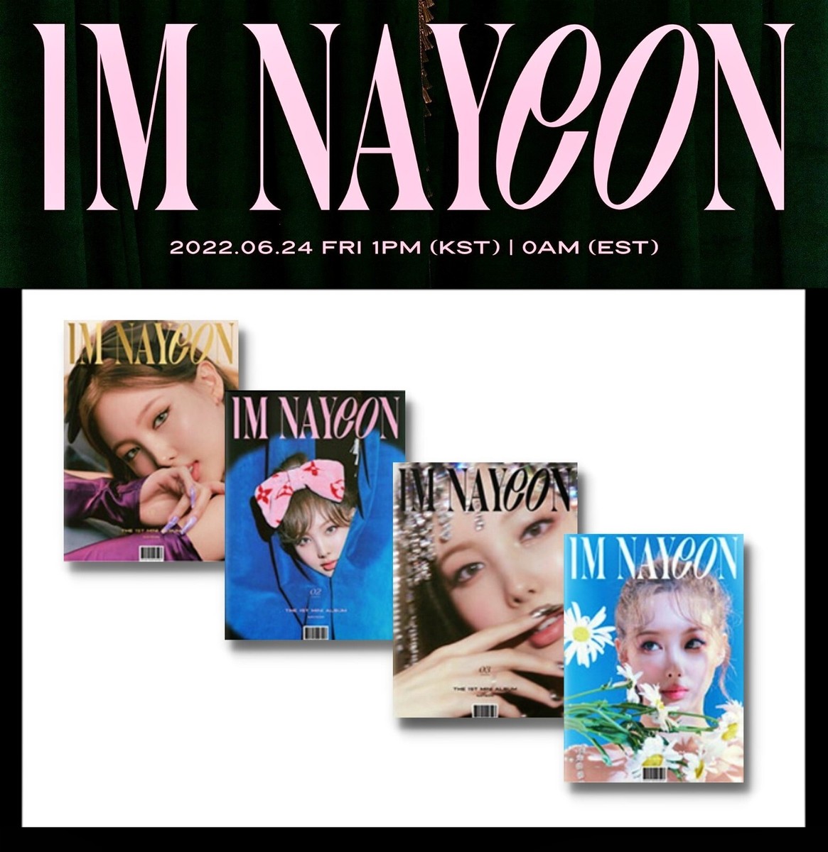 NAYEON TWICE 1st Mini Album IM NAYEON CD+P.Book+P.Card+Postcard+F