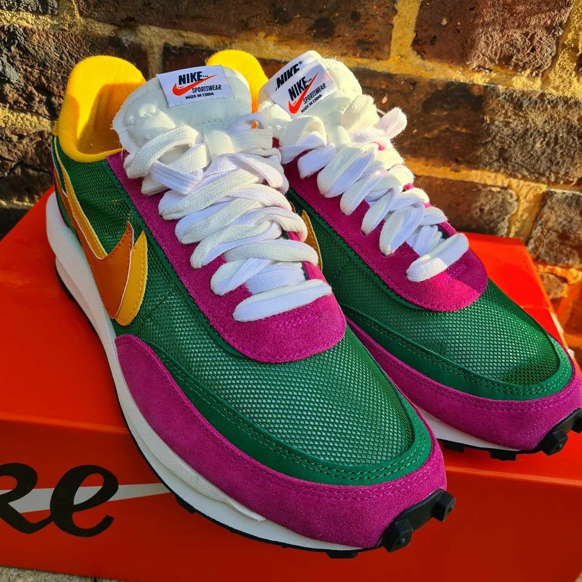 Nike X Sacai LD Waffle Pine Green (UK10) | eBay