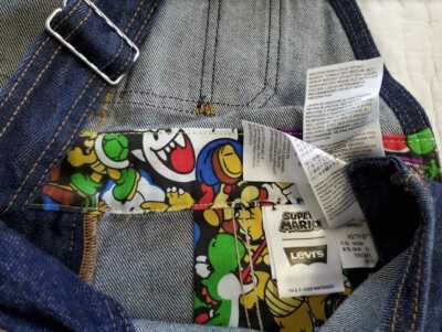 NEW MEN'S XS S L XL XXL LEVI'S X SUPER MARIO JEAN OVERALLS | eBay